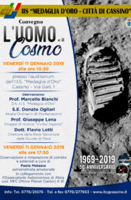 Locandina convegno l'uomo e il cosmo